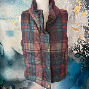Plaid Puffy Vest
